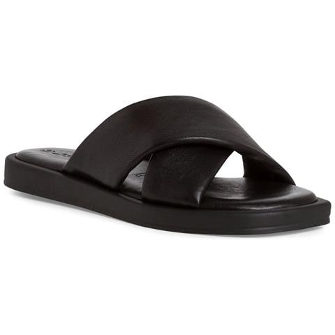Black Casual Open Slippers Ciabatte Pelle Scarpe Donna Nero Eu 36, 1-27118-42 001 - Foto 1