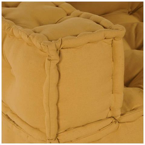 Pouf Modulare Giallo 140x70x36 in Tessuto - Foto 8