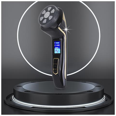 Dam Strumento Per La Cura Della Pelle  4 In 1: Ems, Radiofrequenza, Ultrasuoni, Impulsi. 8x7,5x23 Centimetri. Colore Nero - Foto 2