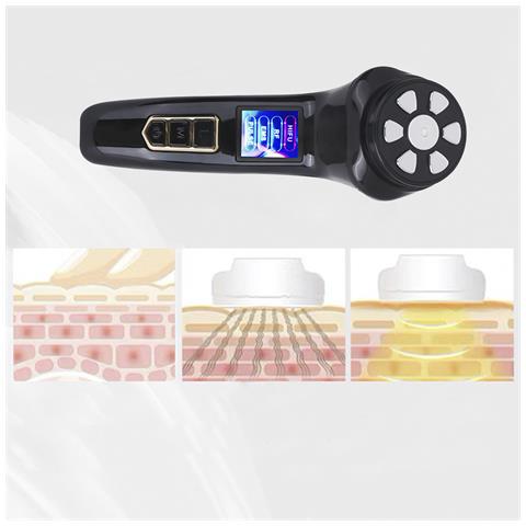 Dam Strumento Per La Cura Della Pelle  4 In 1: Ems, Radiofrequenza, Ultrasuoni, Impulsi. 8x7,5x23 Centimetri. Colore Nero - Foto 6