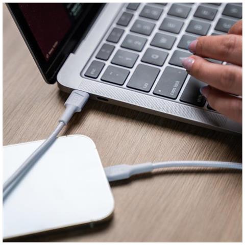 Cavo di Ricarica, USB-C Lightning, Bianco, 100 cm - Foto 3