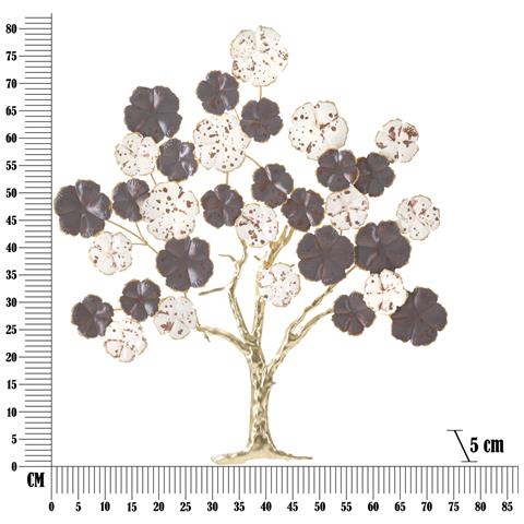 Decorazione In Metallo 3d Albero 6 - Multicolore - Metallo - 73,7x5x80 Cm - Foto 6