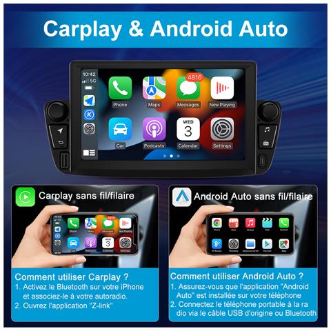 7 Pollici Autoradio Android 13 Per Peugeot 107 Toyota Aygo Citroen C1 2005-2014 Con Navigazione Carplay Android Auto Bluetooth Wifi Fm Rds Radio - Foto 6
