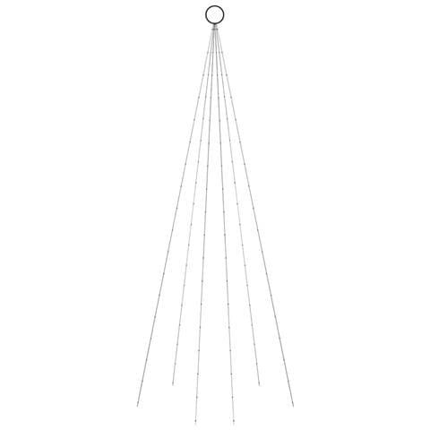 Lusso Casadino -  Albero Di Natale Pennone Bianco Caldo 108 Led 180 Cm - Foto 2