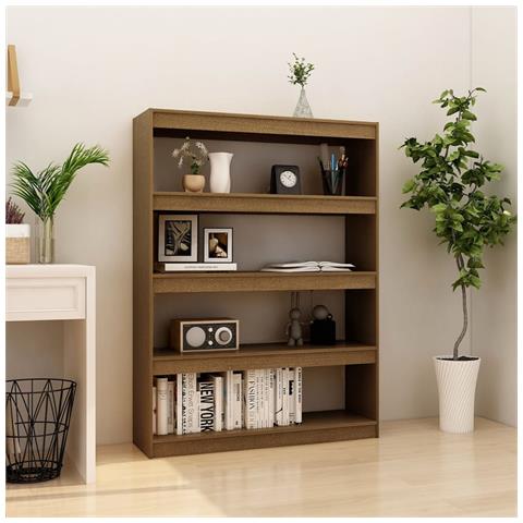 Lusso Casadino - Libreria/divisorio Ambra 100x30x135,5 Cm In Massello Di Pino - Foto 8