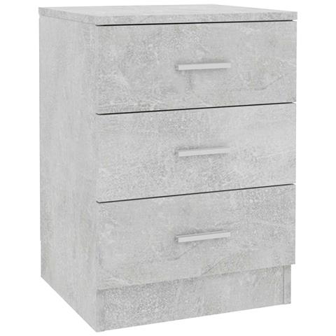 Lusso Casadino -  Comodino Grigio Cemento 38x35x56 Cm In Legno Multistrato - Foto 1