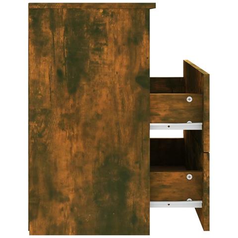 Lusso Casadino -  Comodini 2 Pz Rovere Fumo 50x32x60 Cm - Foto 8