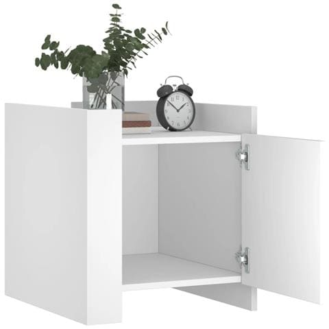 Lusso Casadino -  Comodino Bianco 45x50x50 Cm In Truciolato - Foto 2