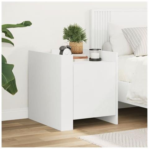 Lusso Casadino -  Comodino Bianco 45x50x50 Cm In Truciolato - Foto 8