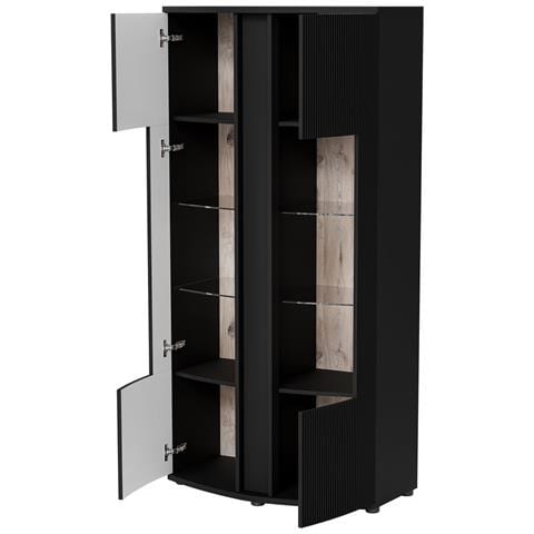 Vetrina 2D MICHELLE 86x35-47xH180 nero /rovere vichingo - Foto 2