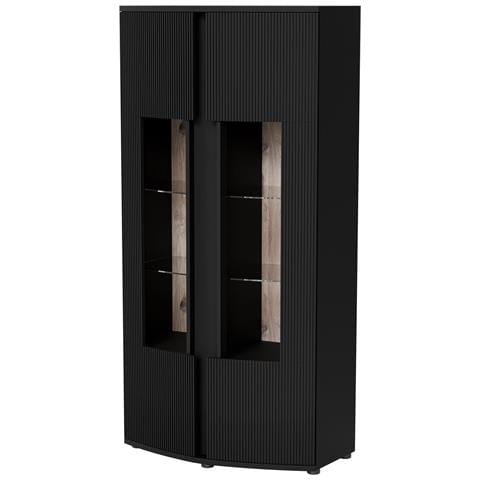 Vetrina 2D MICHELLE 86x35-47xH180 nero /rovere vichingo - Foto 1