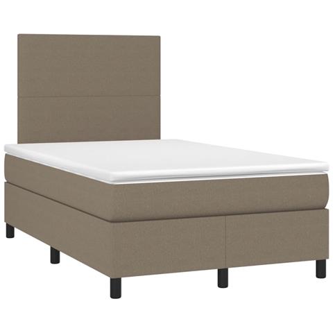 Giroletto a Molle con Materasso Tortora 120x190 cm in Tessuto - Foto 1
