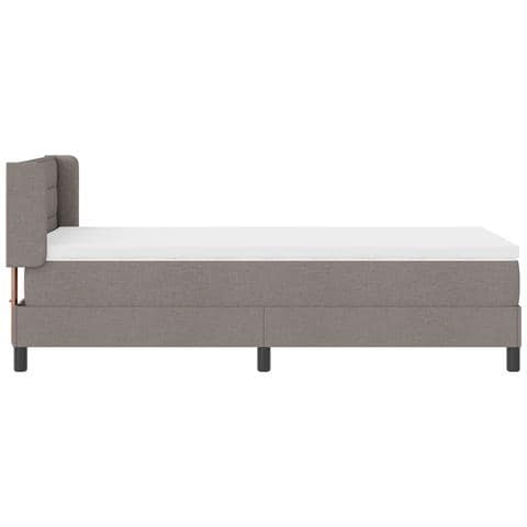 Letto a rete con materasso tortora 80x200 cm tessuto, Testata design linee tortora 80 cm tessuto - Foto 9