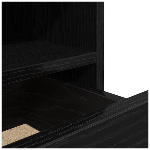 Comodino  con luci LED Rovere Nero 40x39x48,5 cm - Foto 9
