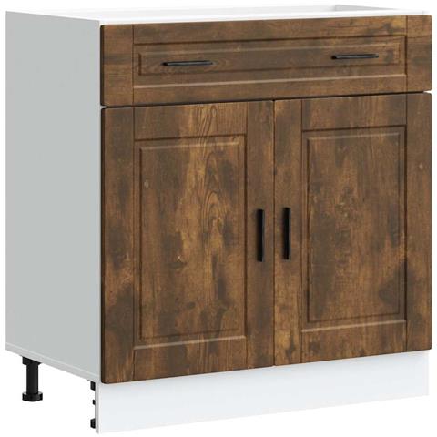 Base da Cucina Porto Rovere Fumo in Legno Multistrato - Foto 1