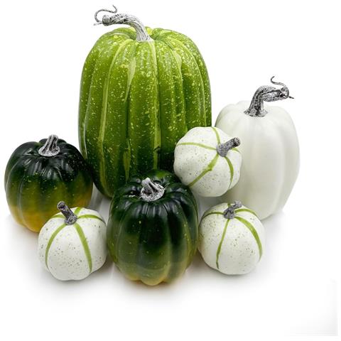 Zucca Artificiale Decorativa In Schiuma Autunno Halloween Decorazioni Tavolo 7pz - Foto 1