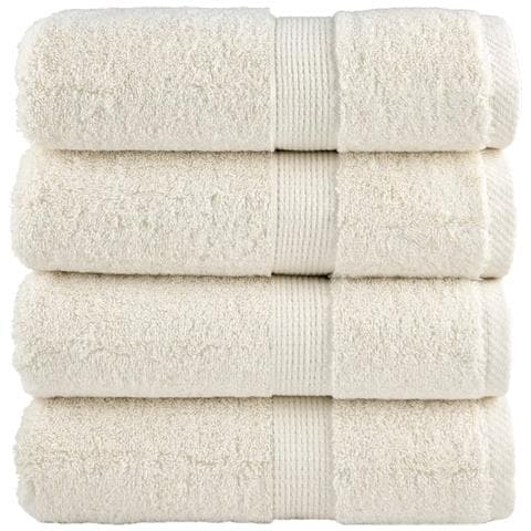Asciugamani Premium SOLUND 4 pz Crema 30x30 cm 600 g/m² - Foto 1