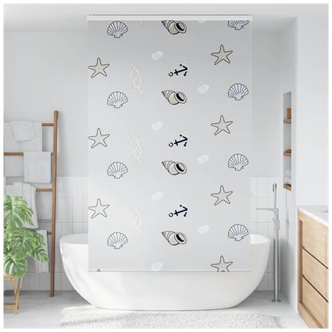 Tenda a Rullo per Doccia Cassonetto 140x240cm Larghezza Tessuto - Foto 2