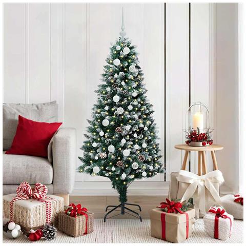 Albero di Natale artificiale con 150 LED Verde 150 cm - Foto 2