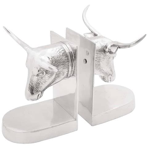 Fermalibri 2 pcs Argento 21.5 x 15.5 x 20 cm Alluminio - Foto 1