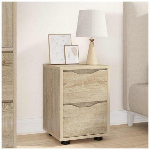 Comodino Rovere Sonoma 30,5 x 30 x 43 cm Legno multistrato - Foto 2