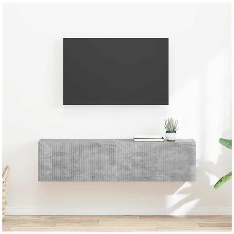 Mobile TV da parete 2 pcs Calcestruzzo 60 x 31 x 29.5 cm - Foto 2