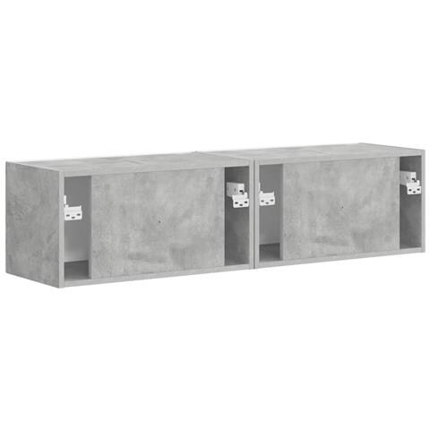 Mobile TV da parete 2 pcs Calcestruzzo 60 x 31 x 29.5 cm - Foto 9