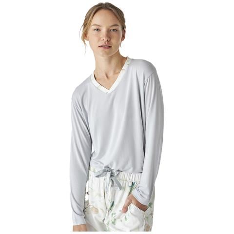 Pigiama Da Donna Manica Lunga Scollo A V Jjbep1101 - Foto 2
