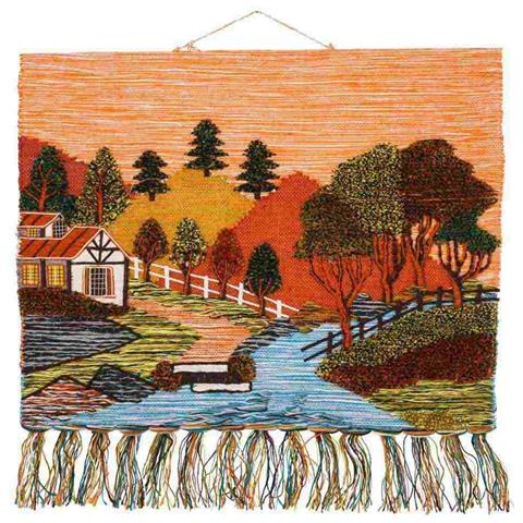 Arazzo Decorativo In Iuta Intrecciata 100x80 - Foto 1