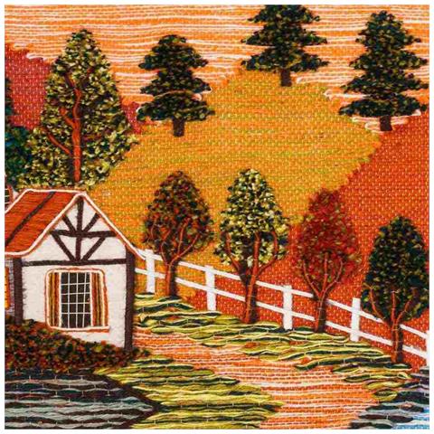 Arazzo Decorativo In Iuta Intrecciata 100x80 - Foto 2