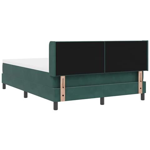 Letto a molle con materasso Verde Scuro 190 x 140 cm Poliestere - Foto 9
