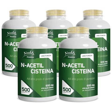 N-Acetil Cisteina 600 mg 500 Compresse - NAC ad Alto Grado di Purezza - Formula Essenziale e Maxi Fornitura (Confezione quintupla) - Foto 1
