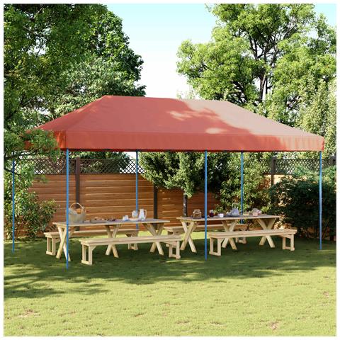 Tenda Party Terracotta 292 x 580 x 315 cm Tessuto Oxford - Foto 2