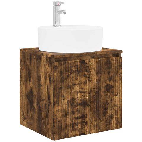 Mobile Lavabo da Parete Rovere Fumo 49,5 x 44,5 x 65 cm - Foto 1