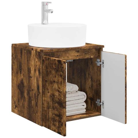 Mobile Lavabo da Parete Rovere Fumo 49,5 x 44,5 x 65 cm - Foto 2