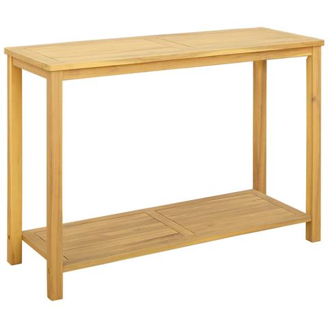 Tavolo consolle da giardino Acacia chiaro 110 x 40 x 75 cm - Foto 1