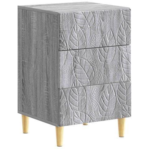 Comodino Sonoma grigio 43 x 39,5 x 66,5 cm Legno ingegnerizzato - Foto 1