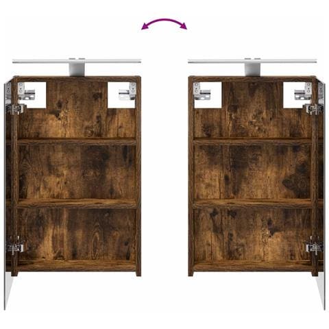 Set di mobili per il bagno 4 pcs Rovere Fumo - Foto 9