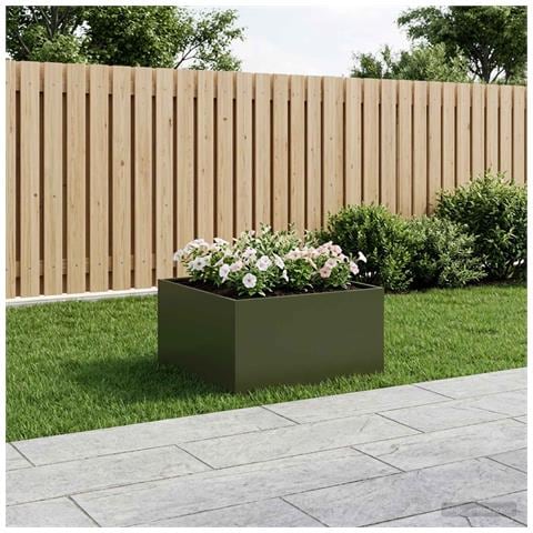 Vaso da giardino Verde Oliva 60 x 60 x 40 cm - Foto 2