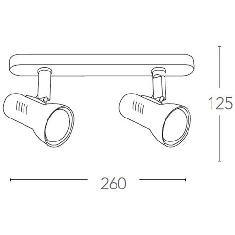SPOT-CARRERA-2 - Applique bianca a due luci moderna 42 watt E27 - Foto 5
