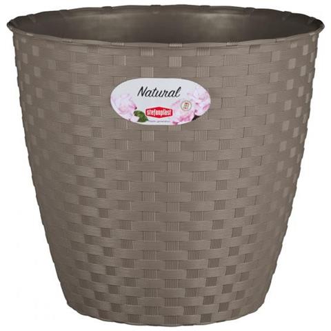 Vaso Linea Natural Polipropilene Riciclabile Diametro 19 cm Tortora - Foto 2