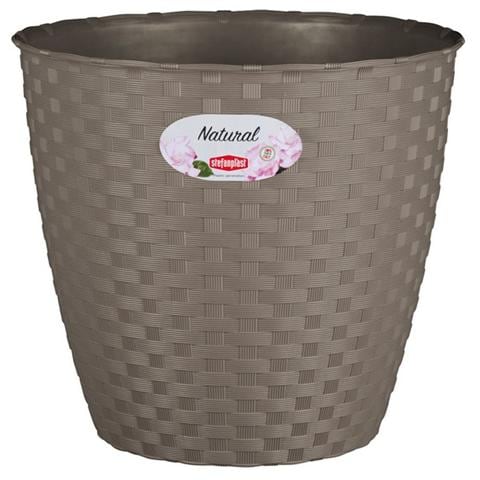 Vaso Linea Natural Polipropilene Riciclabile Diametro 19 cm Tortora - Foto 1