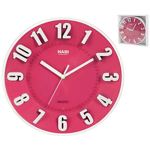 Orologio Parete Tondo 25 Fucsia Arredo Casa - Foto 1