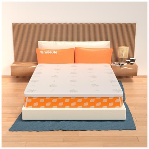 Topper 120x190 cm per materasso in MemoryFoam - alto 3 cm, sfoderabile, tessuto AloeVera | Correttore H3 - Foto 5