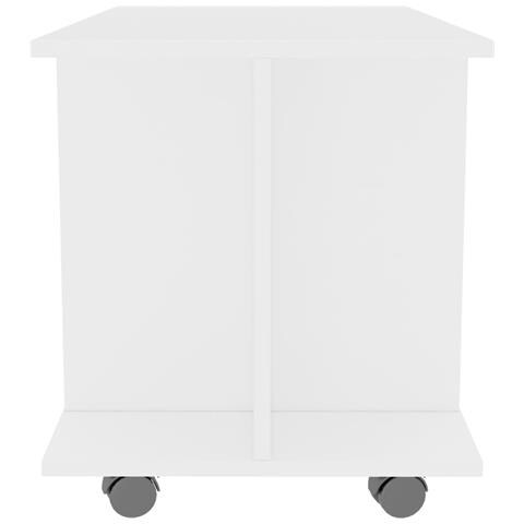 Mobile TV con Ruote Bianco 80x40x45 cm in Legno Multistrato - Foto 2
