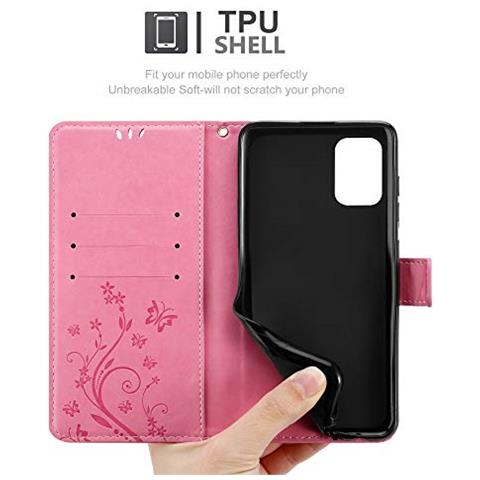 Custodia Compatibile Con Samsung Galaxy A71 In Rosa Fiore - Coperchio Protettivo In Design Floreale Con Chiusura Magnetica, Funzione Stand E Slot Per Carte - Foto 2