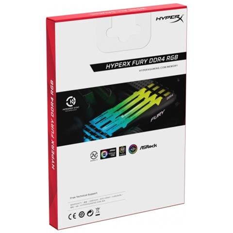 Memoria Dimm HyperX Fury RGB 32 GB (2x16 GB) DDR4 3600 MHz CL18 - Foto 5