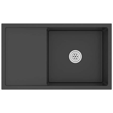 Lavello da Cucina Lavorato a Mano Nero Acciaio Inox - Foto 1
