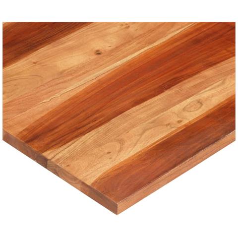 Piano Tavolo in Legno Massello di Acacia 25-27 mm 70x70 cm - Foto 2