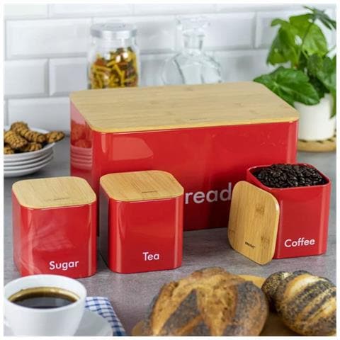 Kh-1085 Portapane In Acciaio Con Contenitori Per La Conservazione In Cucina - Foto 8